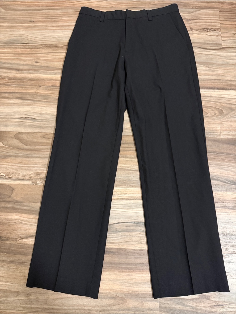 Banana Republic Dawson Dress Pants Mens 32x32 Black Wool Blend Stretch Office